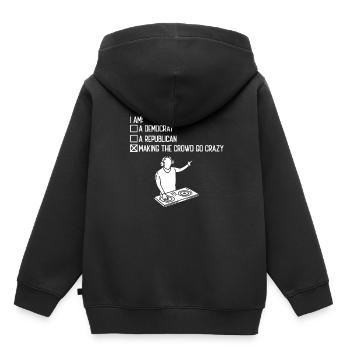 DJ Disc Jockey - Sweat Premium à capuche enfant bio - noir - Dos - AI Model Kid Male (0cm)