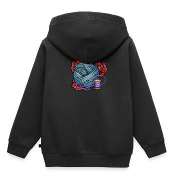 Tricoter - Sweat Premium à capuche enfant bio - noir - Dos - AI Model Kid Male (0cm)