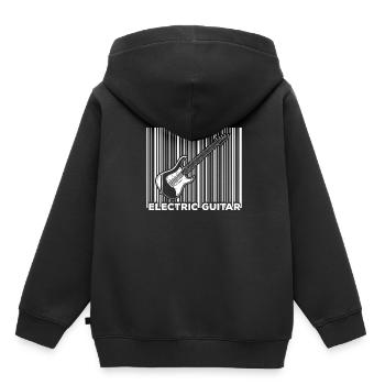 Guitare électrique Guitare électrique Guitariste Guitare - Sweat Premium à capuche enfant bio - noir - Dos - AI Model Kid Male (0cm)