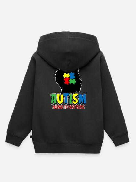 Autismus Autist - Kinder Premium Organic Hoodie - Schwarz