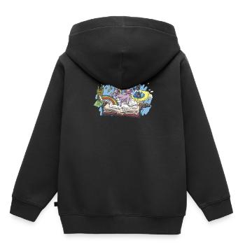 Bookworm Bookworm Book Reading - Kids Premium Organic Hoodie - black - Back - AI Model Kid Male (0cm)