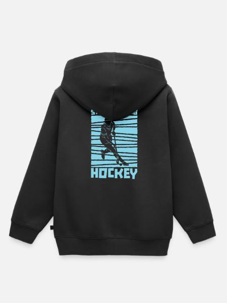 Feldhockey - Kinder Premium Organic Hoodie - Schwarz