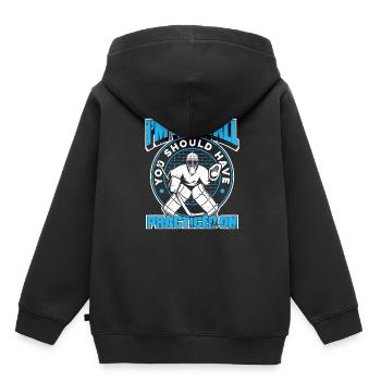 Eishockey Ice Hockey Torwart Torhüter Tormann - Kinder Premium Organic Hoodie - Schwarz - Hinten - AI Model Kid Male (0cm)