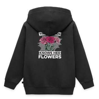 Fleuriste Fleuriste - Sweat Premium à capuche enfant bio - noir - Dos - AI Model Kid Male (0cm)