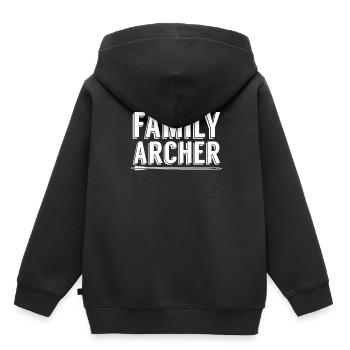 Tir à l’arc Flèche Tir à l’arc Tir à l’arc - Sweat Premium à capuche enfant bio - noir - Dos - AI Model Kid Male (0cm)