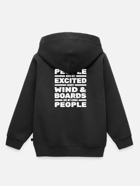 Windsurfing Windsurfen - Kinder Premium Organic Hoodie - Schwarz