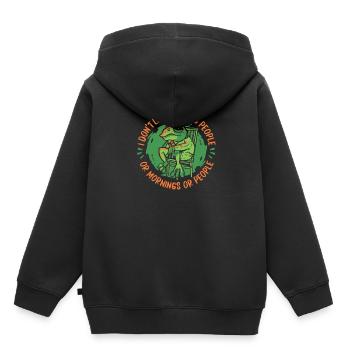 Frosch Frösche Amphibie - Kinder Premium Organic Hoodie - Schwarz - Hinten - AI Model Kid Male (0cm)