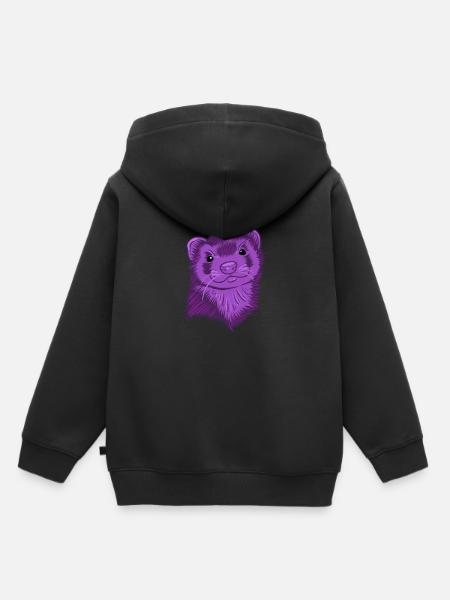Frettchen - Kinder Premium Organic Hoodie - Schwarz