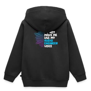 Tontechniker Sound Audio Engineer - Kinder Premium Organic Hoodie - Schwarz - Hinten - AI Model Kid Male (0cm)