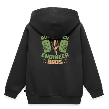 Tontechniker Ingénieur du son - Sweat Premium à capuche enfant bio - noir - Dos - AI Model Kid Male (0cm)