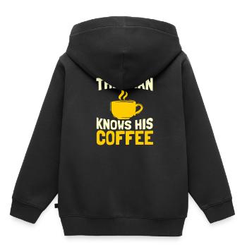 Coffee Coffee Drinker Coffee Lovers - Kids Premium Organic Hoodie - black - Back - AI Model Kid Male (0cm)