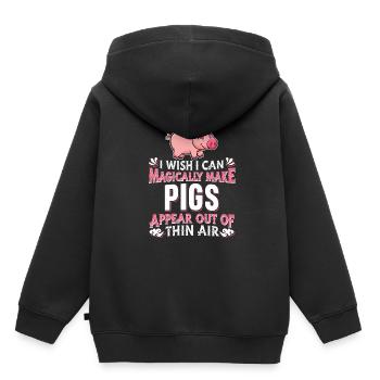 Éleveur de porcs Éleveur de porcs Éleveur de porcs - Sweat Premium à capuche enfant bio - noir - Dos - AI Model Kid Male (0cm)