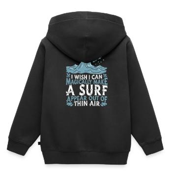 Surfen Wellenreiter Surfer - Kinder Premium Organic Hoodie - Schwarz - Hinten - AI Model Kid Male (0cm)