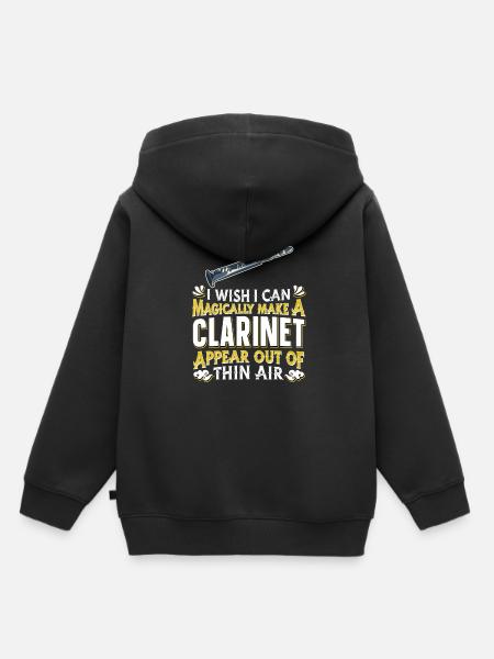 Klarinette Klarinettist - Kinder Premium Organic Hoodie - Schwarz