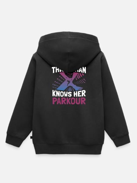 Parkour Runner - Kinder Premium Organic Hoodie - Schwarz
