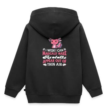 Axolotl Salamander - Kinder Premium hoodie biologisch - zwart - Achter - AI Model Kid Male (0cm)