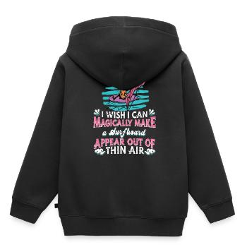 Windsurfing Windsurfen - Kinder Premium Organic Hoodie - Schwarz - Hinten - AI Model Kid Male (0cm)