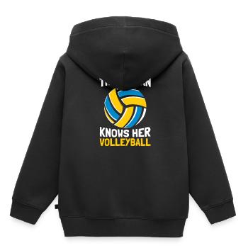 Volleyball Beach Volleyball - Kids Premium Organic Hoodie - black - Back - AI Model Kid Male (0cm)