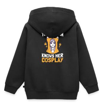 Cosplay - Sweat Premium à capuche enfant bio - noir - Dos - AI Model Kid Male (0cm)