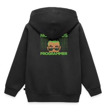 Programmer Coder Software Developer - Kids Premium Organic Hoodie - black - Back - AI Model Kid Male (0cm)