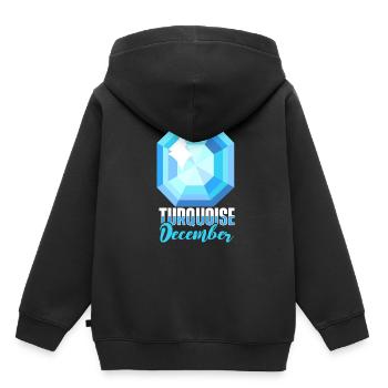 Pierres précieuses - Sweat Premium à capuche enfant bio - noir - Dos - AI Model Kid Male (0cm)