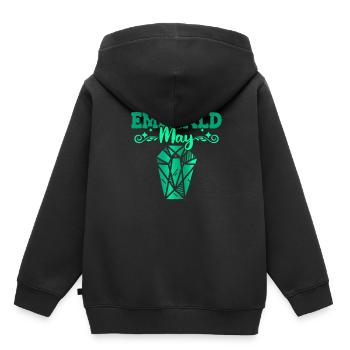Pierres précieuses - Sweat Premium à capuche enfant bio - noir - Dos - AI Model Kid Male (0cm)