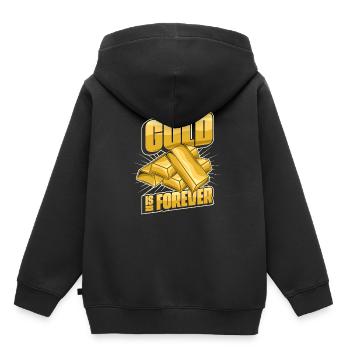 Gold Mining Gold Mine - Kids Premium Organic Hoodie - black - Back - AI Model Kid Male (0cm)