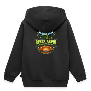 Rafting Wildwasser Kanu Kajak - Kinder Premium Organic Hoodie - Schwarz - Hinten - AI Model Kid Male (0cm)