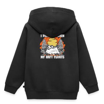 Rafting Wildwasser Kanu Kajak - Kinder Premium Organic Hoodie - Schwarz - Hinten - AI Model Kid Male (0cm)