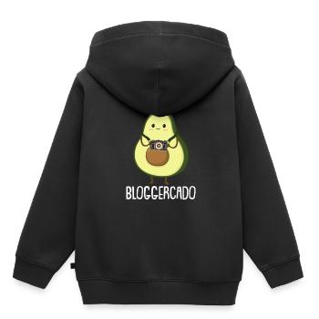 Blog Blogging Blogger - Sweat Premium à capuche enfant bio - noir - Dos - AI Model Kid Male (0cm)