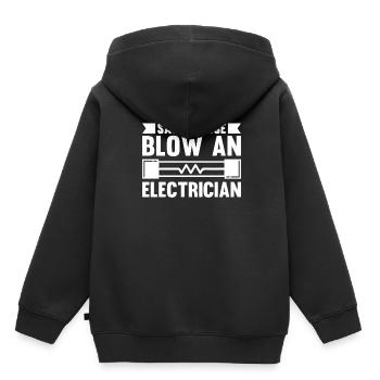 Elektriker Elektrotechniker Elektroniker - Kinder Premium Organic Hoodie - Schwarz - Hinten - AI Model Kid Male (0cm)
