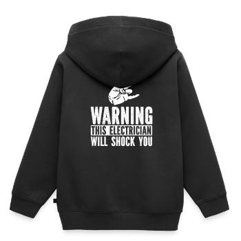 Elektriker Elektrotechniker Elektroniker - Kinder Premium Organic Hoodie - Schwarz - Hinten - AI Model Kid Male (0cm)