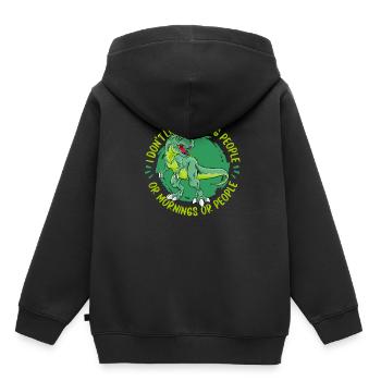 T-Rex Tyrannosaurus Rex - Sweat Premium à capuche enfant bio - noir - Dos - AI Model Kid Male (0cm)