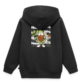 Randonnée Trekking Randonneurs - Sweat Premium à capuche enfant bio - noir - Dos - AI Model Kid Male (0cm)