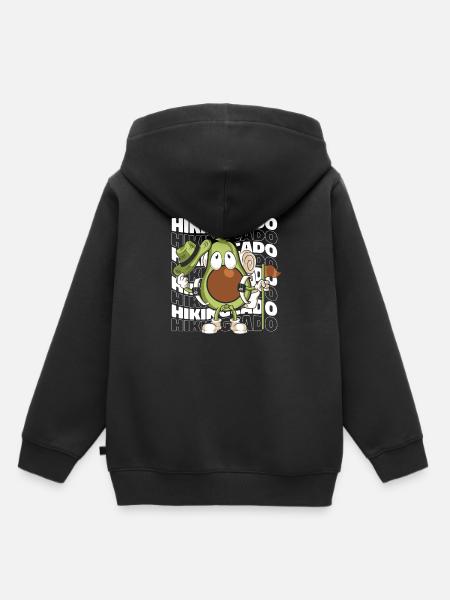 Wandern Trekking Wanderer - Kinder Premium Organic Hoodie - Schwarz