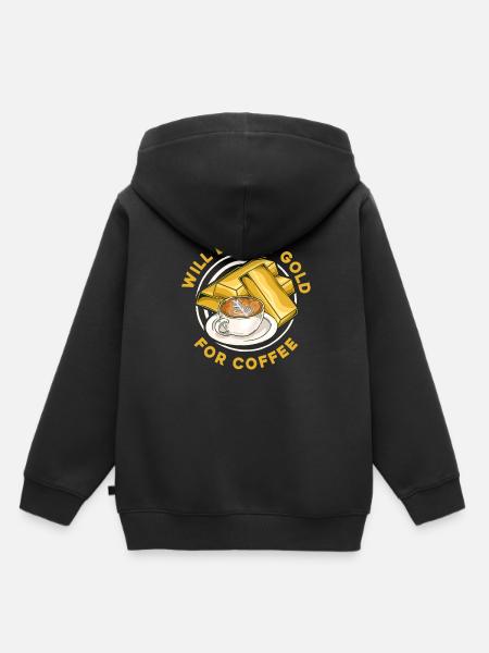 Goldbergbau Goldmine - Kinder Premium Organic Hoodie - Schwarz
