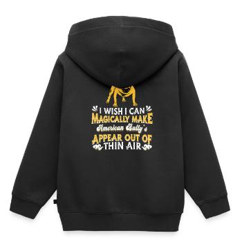 American Bully Dog - Kids Premium Organic Hoodie - black - Back - AI Model Kid Male (0cm)