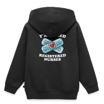 Infirmier - Sweat Premium à capuche enfant bio - noir - Dos - AI Model Kid Male (0cm)