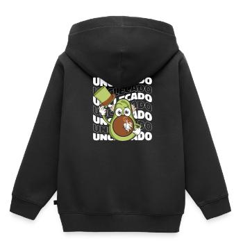 Onkel - Kinder Premium Organic Hoodie - Schwarz - Hinten - AI Model Kid Male (0cm)