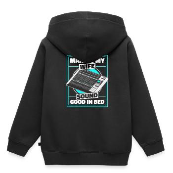 Tontechniker Sound Audio Engineer - Kinder Premium Organic Hoodie - Schwarz - Hinten - AI Model Kid Male (0cm)
