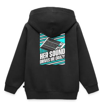 Tontechniker Sound Audio Engineer - Kinder Premium Organic Hoodie - Schwarz - Hinten - AI Model Kid Male (0cm)