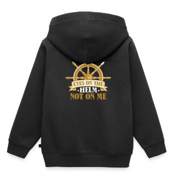 Seglen Segelboot Segler - Kinder Premium Organic Hoodie - Schwarz - Hinten - AI Model Kid Male (0cm)