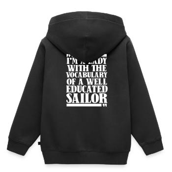 Seglen Segelboot Segler - Kinder Premium Organic Hoodie - Schwarz - Hinten - AI Model Kid Male (0cm)