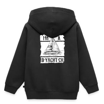 Seglen Segelboot Segler - Kinder Premium Organic Hoodie - Schwarz - Hinten - AI Model Kid Male (0cm)