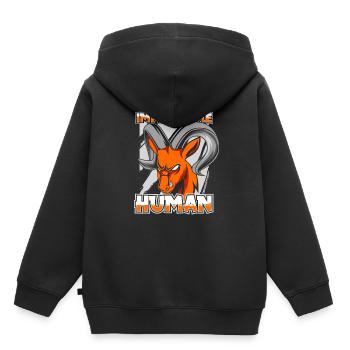 Ziege Bauer Landwirt Bauernhof Hirte - Kinder Premium Organic Hoodie - Schwarz - Hinten - AI Model Kid Male (0cm)