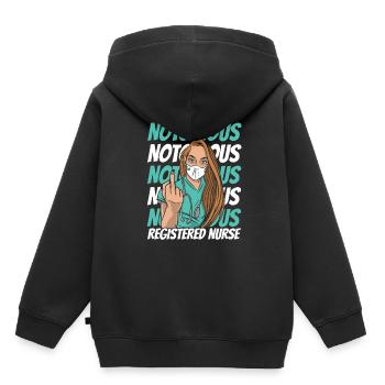 Infirmier - Sweat Premium à capuche enfant bio - noir - Dos - AI Model Kid Male (0cm)