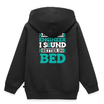 Tontechniker Sound Audio Engineer - Kinder Premium Organic Hoodie - Schwarz - Hinten - AI Model Kid Male (0cm)