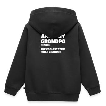Tir à l’arc Flèche Tir à l’arc Tir à l’arc - Sweat Premium à capuche enfant bio - noir - Dos - AI Model Kid Male (0cm)