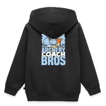Tir à l’arc Flèche Tir à l’arc Tir à l’arc - Sweat Premium à capuche enfant bio - noir - Dos - AI Model Kid Male (0cm)