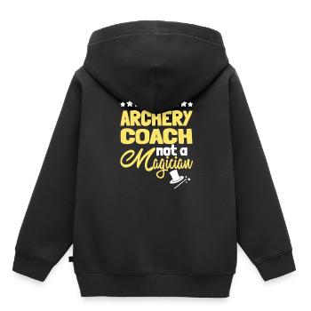 Tir à l’arc Flèche Tir à l’arc Tir à l’arc - Sweat Premium à capuche enfant bio - noir - Dos - AI Model Kid Male (0cm)